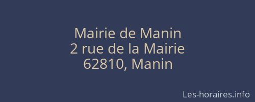 Mairie de Manin