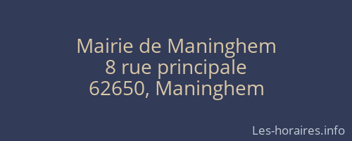 Mairie de Maninghem