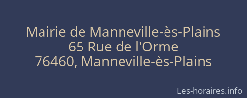 Mairie de Manneville-ès-Plains