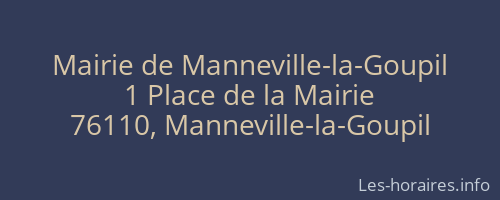 Mairie de Manneville-la-Goupil