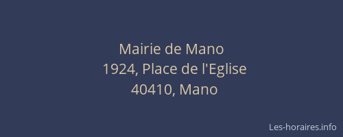 Mairie de Mano
