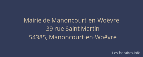 Mairie de Manoncourt-en-Wo&euml;vre