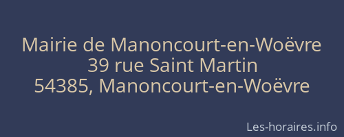 Mairie de Manoncourt-en-Woëvre
