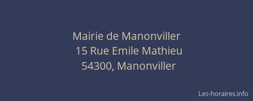 Mairie de Manonviller