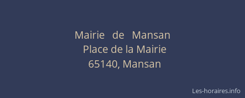 Mairie   de   Mansan