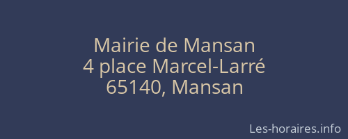 Mairie de Mansan
