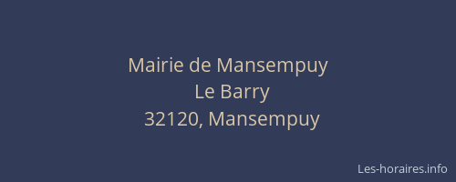 Mairie de Mansempuy