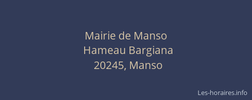 Mairie de Manso