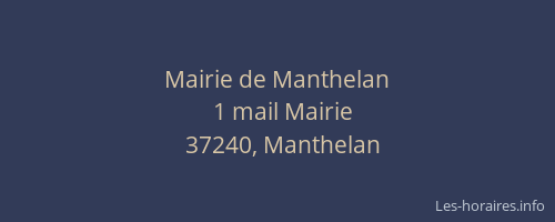Mairie de Manthelan