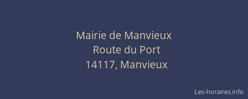Mairie de Manvieux