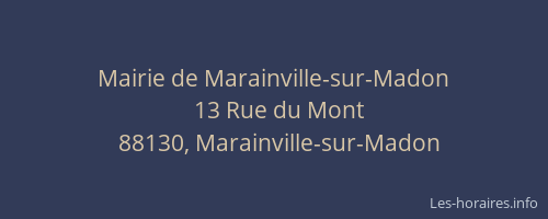Mairie de Marainville-sur-Madon