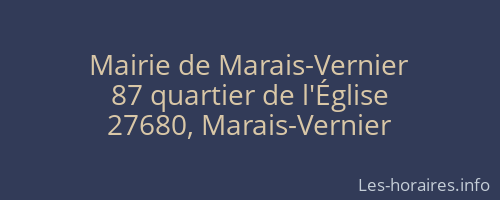 Mairie de Marais-Vernier