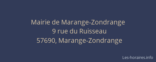 Mairie de Marange-Zondrange