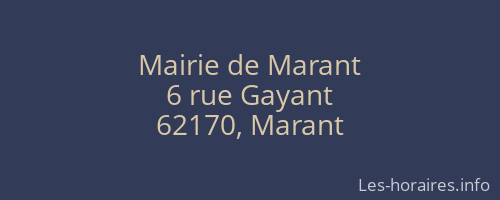 Mairie de Marant