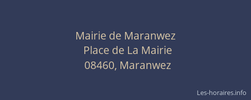 Mairie de Maranwez