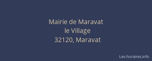 Mairie de Maravat