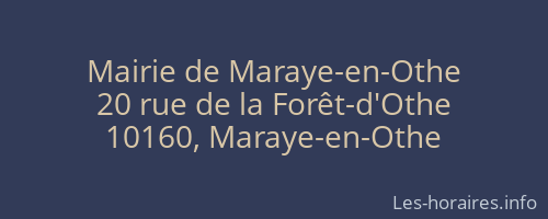 Mairie de Maraye-en-Othe