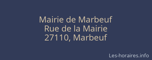 Mairie de Marbeuf