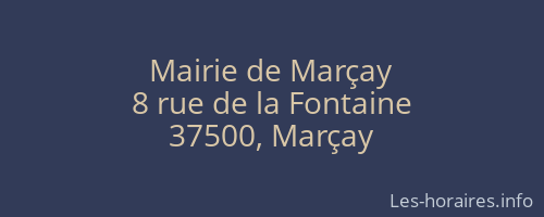 Mairie de Marçay