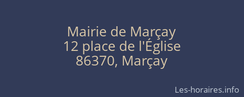 Mairie de Marçay