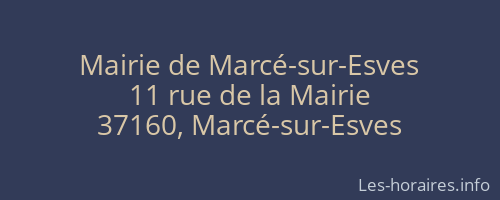 Mairie de Marcé-sur-Esves