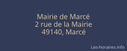 Mairie de Marcé