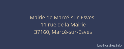 Mairie de Marc&eacute;-sur-Esves