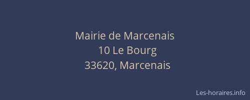 Mairie de Marcenais