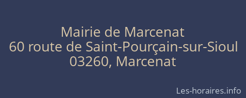 Mairie de Marcenat