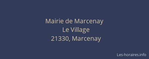 Mairie de Marcenay