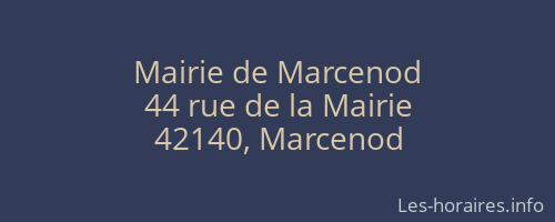 Mairie de Marcenod