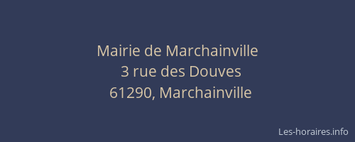 Mairie de Marchainville