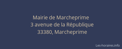 Mairie de Marcheprime
