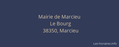 Mairie de Marcieu
