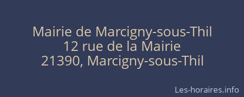 Mairie de Marcigny-sous-Thil