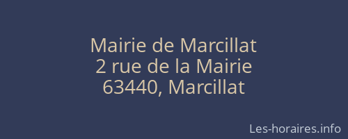 Mairie de Marcillat