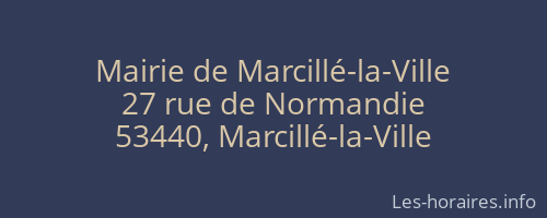 Mairie de Marcillé-la-Ville