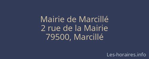 Mairie de Marcillé