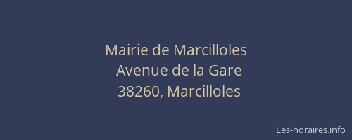 Mairie de Marcilloles