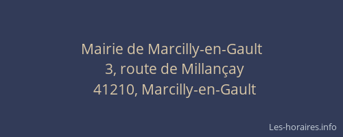 Mairie de Marcilly-en-Gault