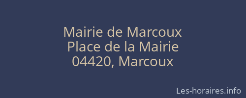 Mairie de Marcoux