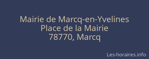 Mairie de Marcq-en-Yvelines