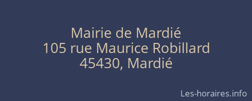 Mairie de Mardié
