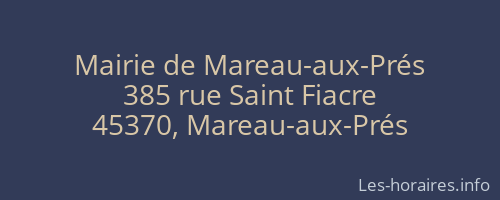 Mairie de Mareau-aux-Prés