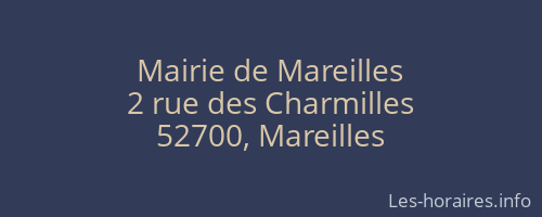 Mairie de Mareilles