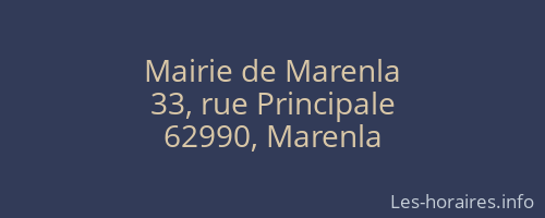 Mairie de Marenla