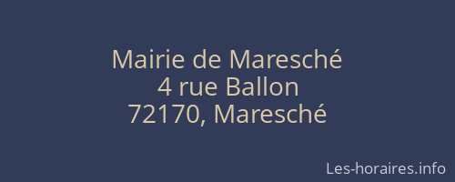 Mairie de Maresché