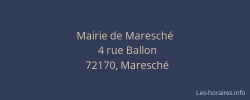 Mairie de Maresch&eacute;