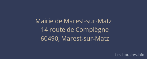 Mairie de Marest-sur-Matz
