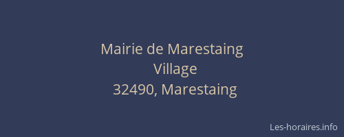 Mairie de Marestaing